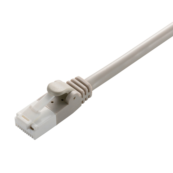 LANケーブル/CAT6対応/EU RoHS指令準拠/爪折れ防止/簡易パッケージ仕様/15m/ライトグレー