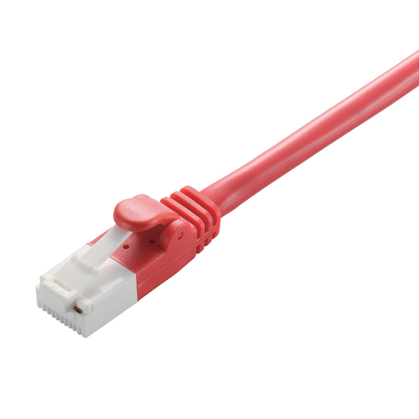 LANケーブル/CAT6対応/EU RoHS指令準拠/爪折れ防止/簡易パッケージ仕様/20m/レッド