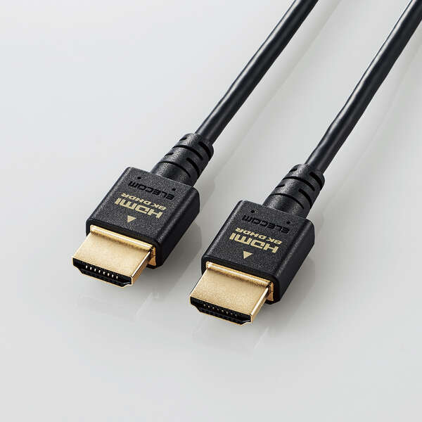 HDMIケーブル/HDMI2.1/ウルトラハイスピード/スリム/1.0m/ブラック