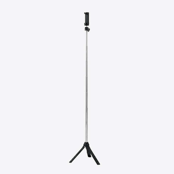 スマートフォン用三脚/自撮り棒/2way/最大950mm/アクセサリーシュー付/ブラック