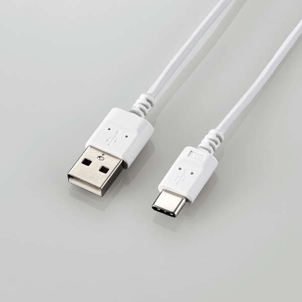 USB Type-Cケーブル/スマホ用/USB(A-C)/極細/1.5m/ホワイト