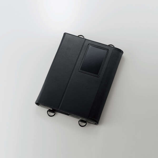 dynabook K50・K60対応/ソフトレザーケース/手帳型/ショルダーベルト付/キーボード対応/ブラック