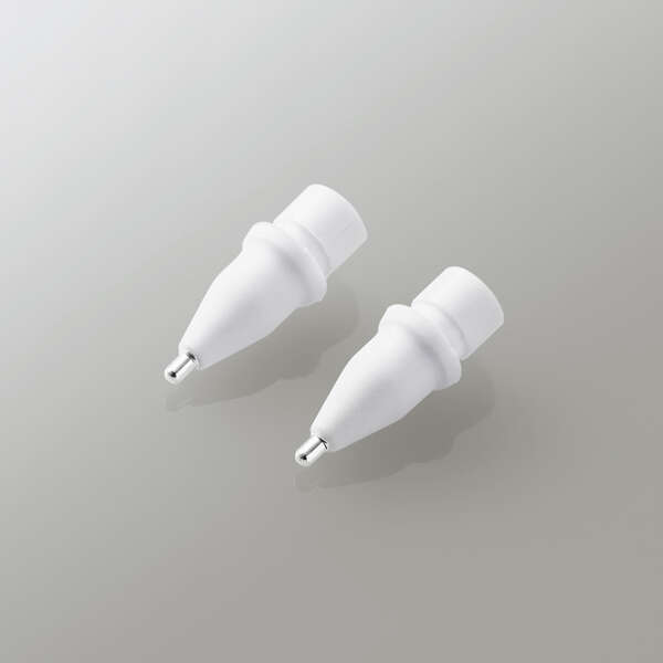 Apple Pencil専用交換ペン先/金属製/極細/太さ1mm/2個入り/ホワイト