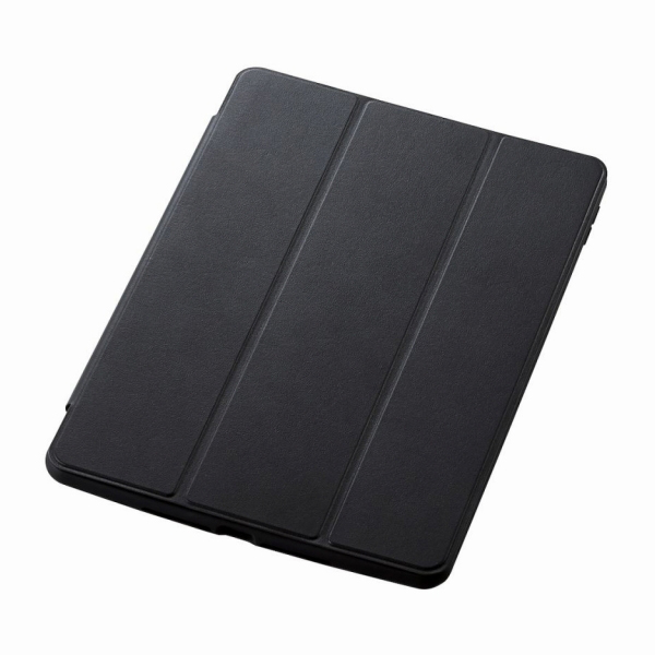 iPad 第9世代(2021年モデル)用ハイブリッドケース/TOUGH SLIM LITE/フレームカラー/フラップ付き/ブラック