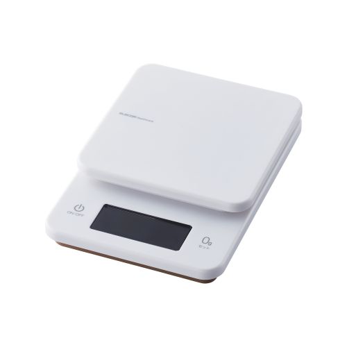 キッチンスケール/計量器/最大3kg/最小0.5g表示/バックライト付/ホワイト