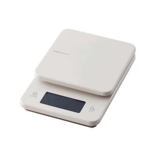 キッチンスケール/計量器/最大3kg/最小0.5g表示/バックライト付/アイボリー