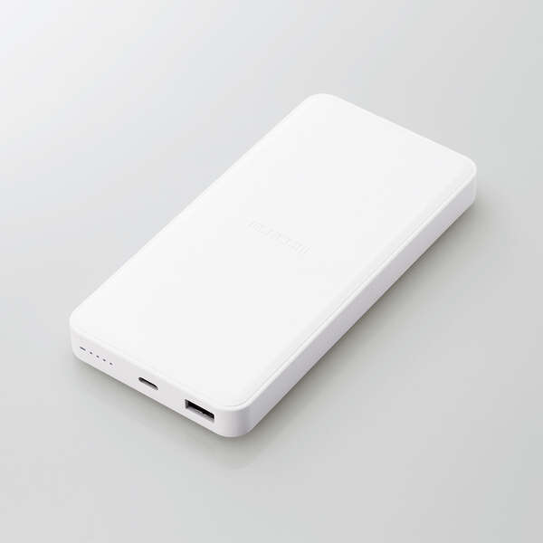 リン酸鉄モバイルバッテリー/12000mAh/USB Power Delivery/20W出力/USB-A出力1ポート/USB-C入出力1ポート/ホワイト