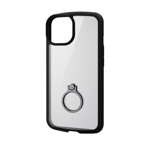 iPhone 14/iPhone 13用ハイブリッドケース/TOUGH SLIM LITE/フレームカラー/背面クリア/リング付き/ブラック