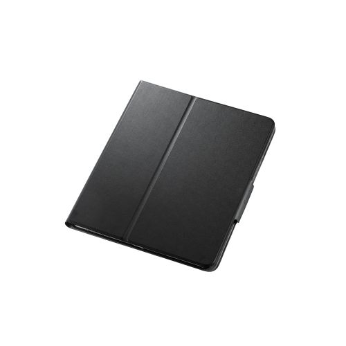 iPad Pro 12.9inch 2022年・2021年用フラップケース/ソフトレザー/フリーアングル/スリープ対応/Apple Pencil収納＆充電可能/ブラック