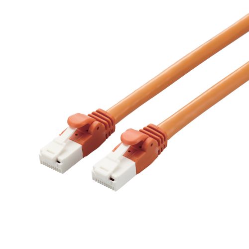 LANケーブル/CAT6A対応/EU RoHS指令準拠/爪折れ防止/簡易パッケージ仕様/3.0m/オレンジ