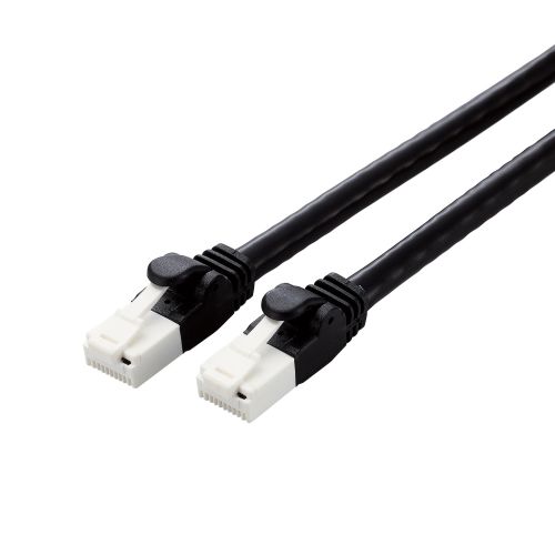LANケーブル/CAT6A対応/EU RoHS指令準拠/爪折れ防止/簡易パッケージ仕様/5.0m/ブラック