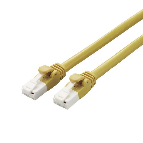 LANケーブル/CAT6A対応/EU RoHS指令準拠/爪折れ防止/簡易パッケージ仕様/1.0m/イエロー