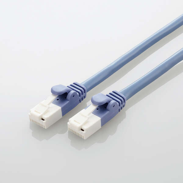 LANケーブル/CAT5e準拠/EU RoHS指令準拠/爪折れ防止/簡易パッケージ仕様/2m/ブルー/10個セット