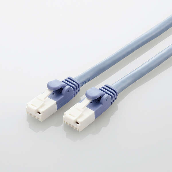 LANケーブル/CAT6準拠/EU RoHS指令準拠/爪折れ防止/簡易パッケージ仕様/3m/ブルー/10個セット