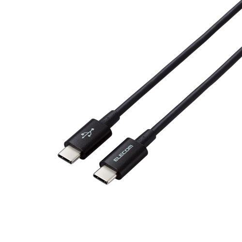 USB Type-C to USB Type-Cケーブル/USB Power Delivery対応/やわらか耐久/2.0m/ブラック