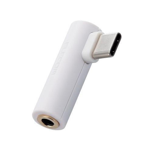 音声変換アダプター/直挿し/USB Type-C to 3.5mmステレオミニ端子/DAC搭載/ホワイト