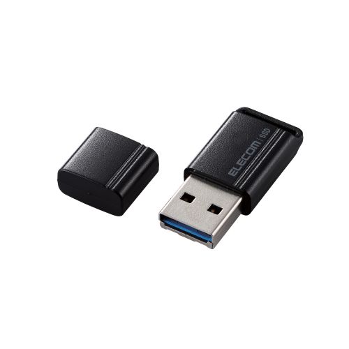外付けSSD/ポータブル/USB3.2(Gen2)/小型USBメモリ型/1TB/ブラック