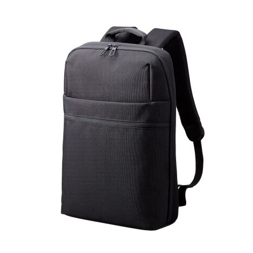 バックパック/薄型タイプ/15.6inch/12L/撥水加工/高耐久ファスナー採用/ブラック