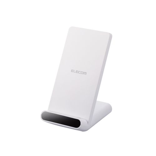 Qi規格対応ワイヤレス充電器/5W/スタンドタイプ/2枚コイル/ホワイト