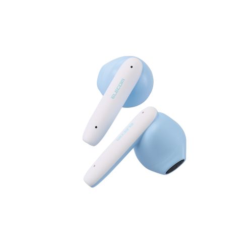 Bluetoothイヤホン/完全ワイヤレス/AAC対応/低遅延モード/セミオープン/タッチセンサー/マカロンブルー