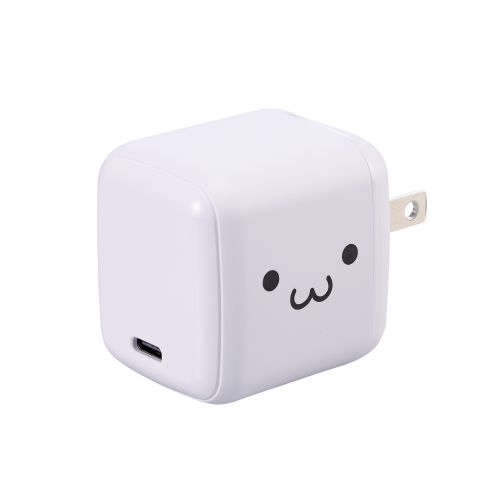 AC充電器/スマホ・タブレット用/USB Power Delivery/65W/USB-C1ポート/しろちゃん