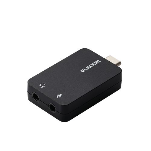 USBオーディオ変換アダプタ/USB Type-C/直差し/ブラック