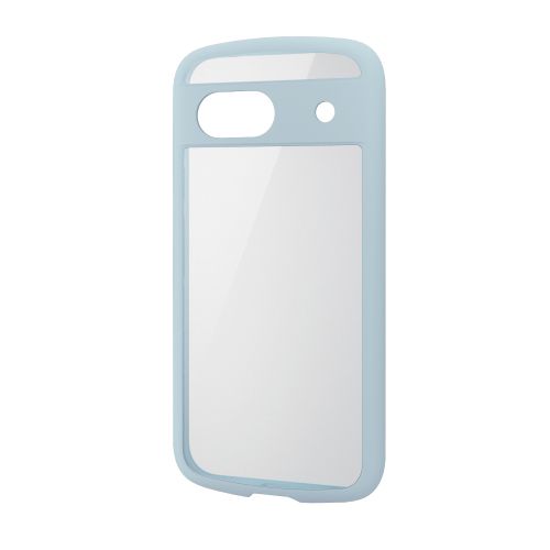 Google Pixel 8a用ハイブリッドケース/TOUGH SLIM LITE/フレームカラー/背面クリア/ストラップシート付属/ブルー