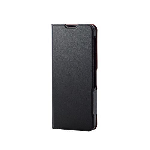 BASIO active2/シンプルスマホ7/BASIO active/シンプルスマホ6用レザーケース/手帳型/UltraSlim/薄型/磁石付き/ブラック