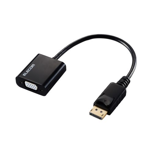 変換アダプタ/DisplayPort-VGA/ブラック
