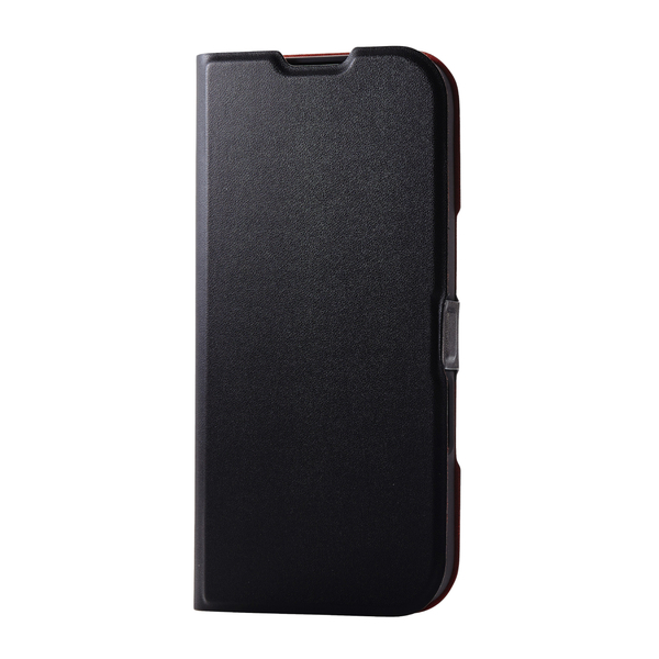iPhone 16用レザーケース/手帳型/UltraSlim/薄型/磁石付き/ブラック