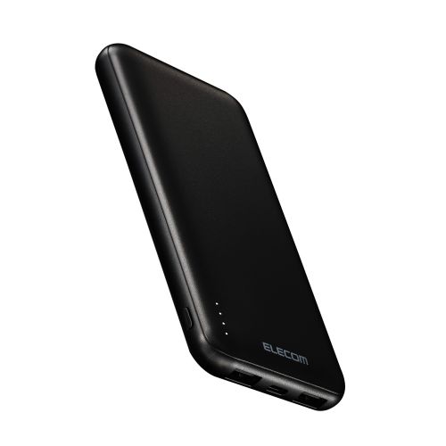 モバイルバッテリー/リチウムイオン電池/15W/10000mAh/USB-C×1/USB-A×2/microB×1/ブラック