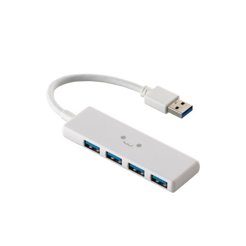 USB HUB/USB5Gbps/バスパワー/4ポート/ホワイトフェイス
