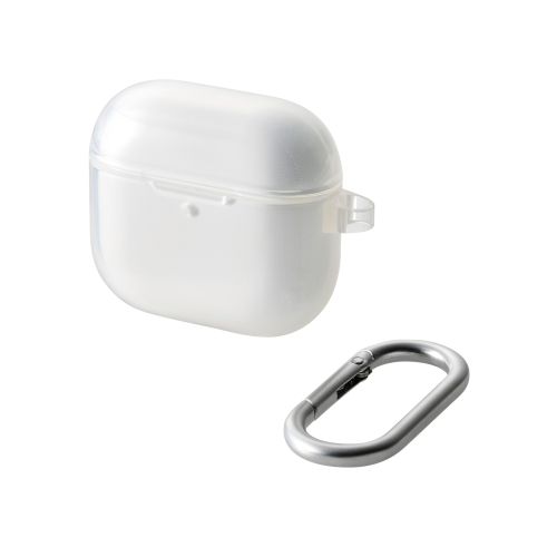 AirPods 第4世代/アクティブノイズキャンセリング搭載AirPods 第4世代/ソフトケース/カラビナ付/クリア