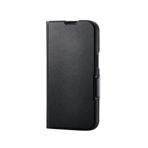 iPhone 17e/16e/レザーケース/手帳型/UltraSlim/薄型/磁石付き/ブラック