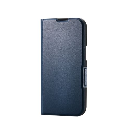 iPhone 17e/16e/レザーケース/手帳型/UltraSlim/薄型/磁石付き/ネイビー