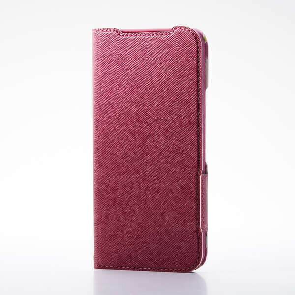Google Pixel 9a/レザーケース/手帳型/UltraSlim/Flowers/薄型/超軽量/磁石付き/デープピンク
