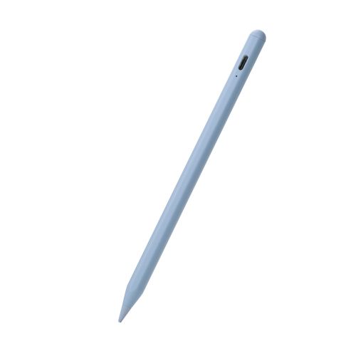 タッチペン/スタイラス/リチウム充電式/汎用/磁気吸着/USB-C充電/急速充電/ペン先交換可能/ペン先付属/ブルー