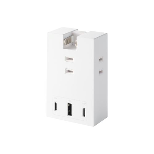 USBタップ/USB-C×2/USB-A×1/AC×3/20W/直挿し/180度スイング/Support Ber/ホワイト