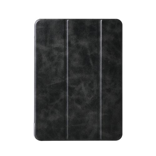 iPad Air 11インチ(M3/M2)/フラップケース/薄型軽量/背面クリア/2アングル/スリープ対応/ブラック