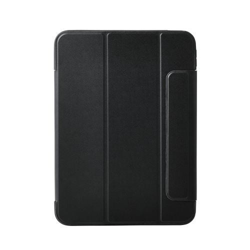 iPad 11インチ(A16)/10.9インチ(第10世代)/フラップケース/薄型軽量/背面クリア/フレームカラー/ブラック