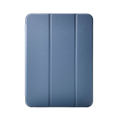 iPad 11インチ(A16)/10.9インチ(第10世代)/フラップケース/薄型軽量/背面クリア/2アングル/スリープ対応/ブルーグレー