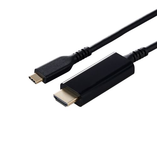 映像変換ケーブル/USB Type-C-HDMI/ミラーリング対応/60Hz/高耐久/1.0m/ブラック
