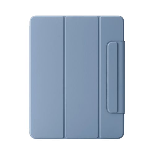 13インチiPad Air(M2)/フラップケース/超薄型/マグネット装着/スリープ対応/ブルーグレー