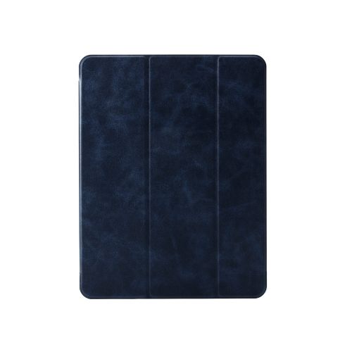 13インチiPad Air(M2)/フラップケース/薄型軽量/背面クリア/2アングル/スリープ対応/ネイビー