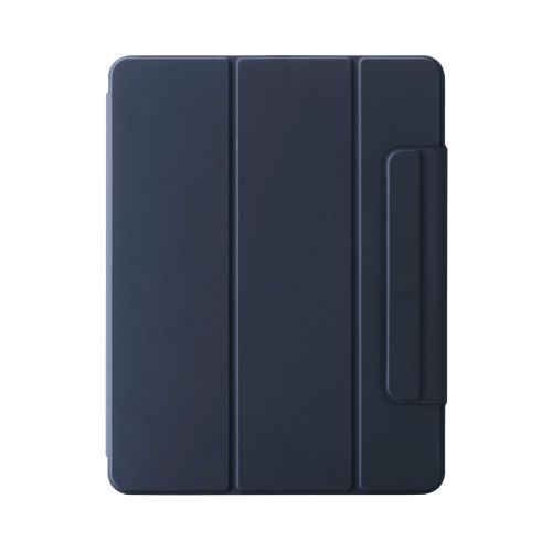 13インチiPad Air(M2)/フラップケース/超薄型/マグネット装着/スリープ対応/ネイビー