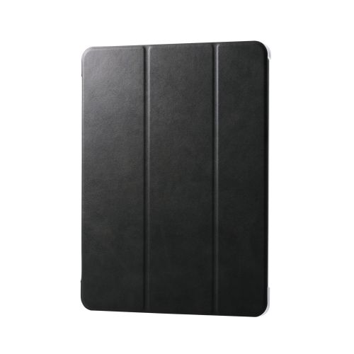 13インチiPad Air(M2)/フラップケース/薄型軽量/背面クリア/2アングル/スリープ対応/ブラック