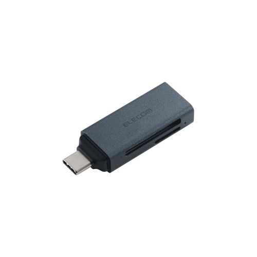 メモリリーダ/Type-Cコネクタ/直挿しタイプ/USB 5Gbps/SD+microSD用/ブラック