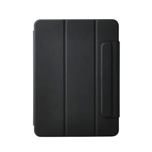 iPad Air 11インチ(M3/M2)/フラップケース/超薄型/ソフトレザー/マグネット装着/スリープ対応/ブラック