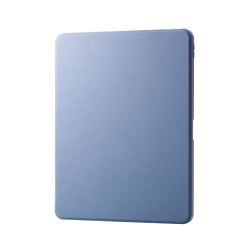 13インチiPad Air(M2)/フラップケース/360度回転/マグネット着脱/背面クリア/ブルーグレー