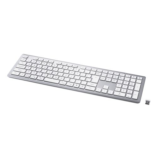キーボード/Precisionist/無線2.4GHz/Bluetooth/マルチペアリング/充電式/フルサイズ/パンタグラフ式/ホワイト